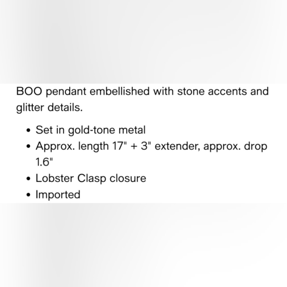 Betsey Johnson Halloween Boo Necklace NWT - Picture 9 of 10